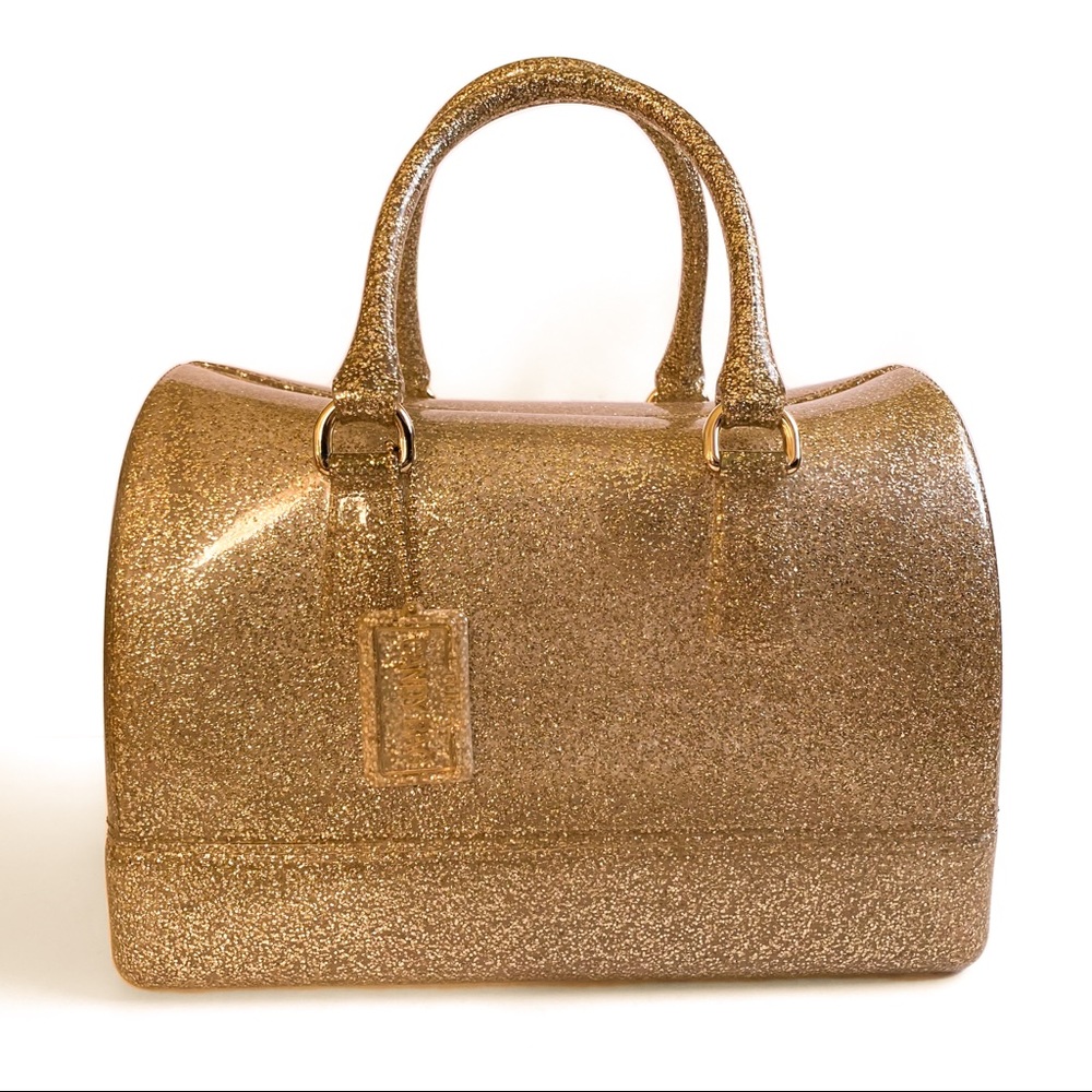 Gold Furla Candy Bag
